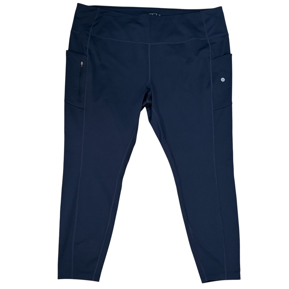 Eddie Bauer Womens 3X Crossover Trail Adventure Lined Leggings Blue 3074 New